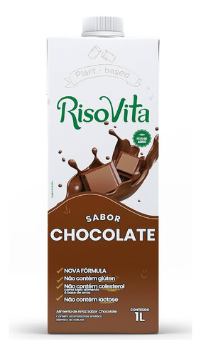 RisoVita bebida à base de arroz chocolate caixa 1L