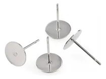 Comprar Bases Para Aros 10mm Bisutería B5- B Plateado Paq 24 Unds