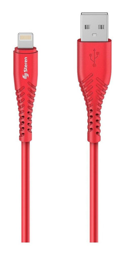 Cable Usb A Lightning De 2 M Color Rojo