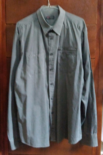 Camisa Gris Manga Larga De Caballero Marca Lefties Talla Xl