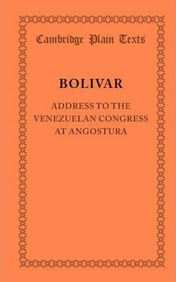 Libro Cambridge Plain Texts: Address To The Venezuelan Co...