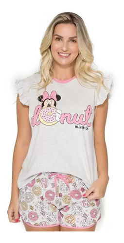Pijama Feminino Donut Minnie Disney Evanilda 0025 - P M G Gg