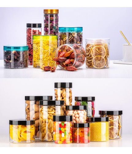 8 Oz / 250ml Pet Plastic Refillable Jars Empty Cosmetic...
