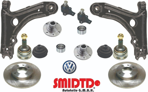 Kit Horquillas Rotulas Mazas Discos Solido Vw Jetta A2 87-92