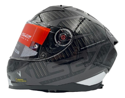 Casco Ls2 Ff811 Vector 2 Con Lentes Splitter Gloss Black Whi