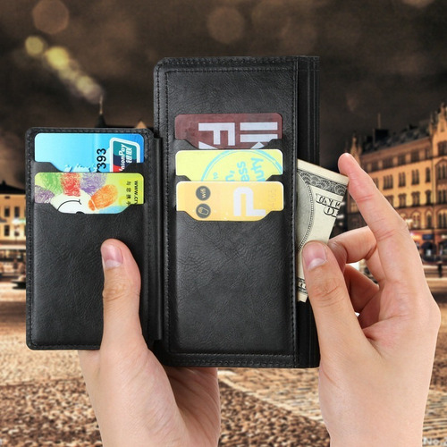 Funda De Cuero Para iPhone Cartera Con Ranura Para Tarjetas