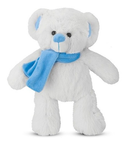 Urso De Pelúcia Fofo Branco 30 Cm Antialérgico