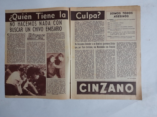 Revista River 768.campeonato 1959 River 3 Huracan 3 (Usado)