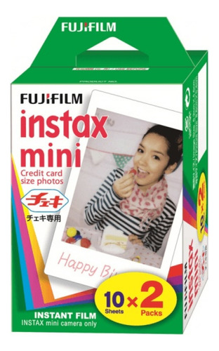 Cartucho Fujifilm Instax Mini Twin Pack 20 Unidades