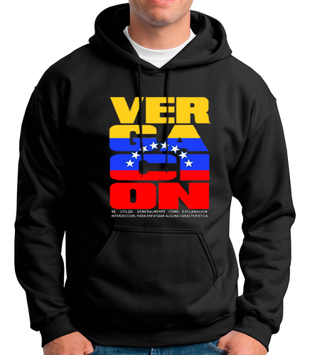 Polera Con Capucha Motivo Venezuela Palabra