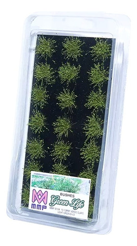 Pasto Estático Arbusto Bushes 10/12mm Color Verde Claro B-03