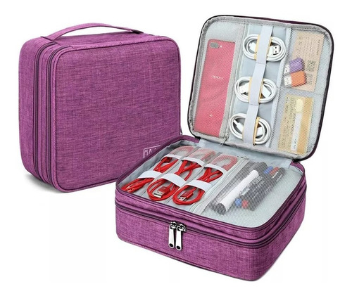 Estuche Organizador De Cables, Cargador,usb Tablet Pc Grande