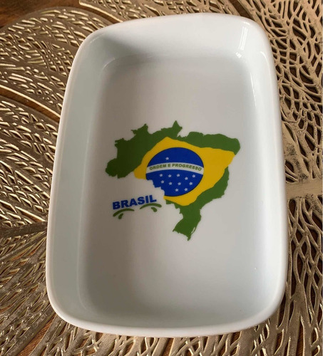 Petisqueira De Porcelana Mapa Do Brasil