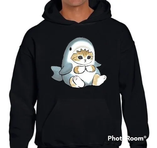 Sudadera Hoodie De Gato Tiburon Tierno Kawaii | Meses sin intereses