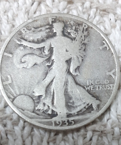 Moeda Prata Half Dolar 1935 Isa Tressa Liberty