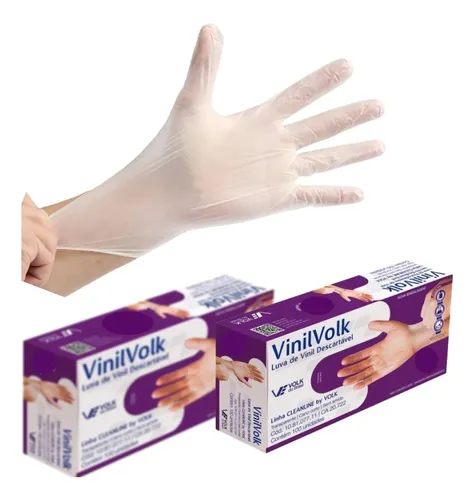 comprar  Luva Vinil Volk Sem Amido Saúde - Tamanho M Ca 21088