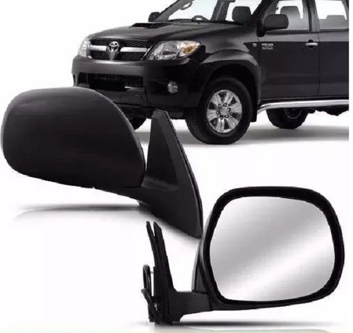 Imagen 2 de 9 de Espejo Toyota Hilux 2005 2006 2007 2008 2009 2010 2011 2012 2013 2014 2015 Manual Negro