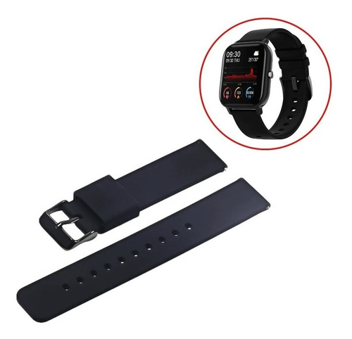 Pulseira De Silicone Compatível Com Relógio Smartwatch Mtr82