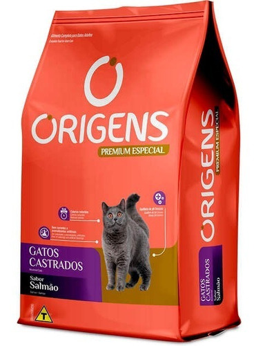 Ração Origens Premium Especial Salmão Gatos Castrados 10kg