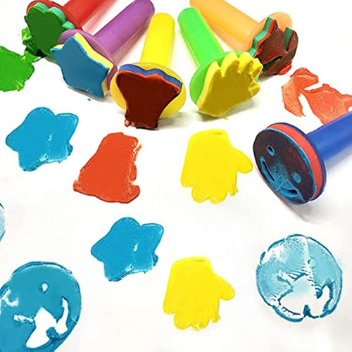 Esponjas De Pintura Para Niños Set De Pinceles Y Esponjas