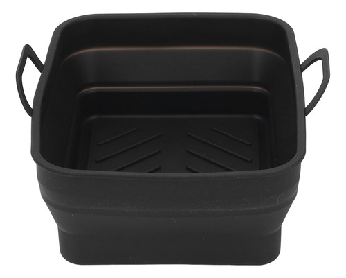 Bandeja Rectangular Para Freidora, Olla De Silicona Negra Y