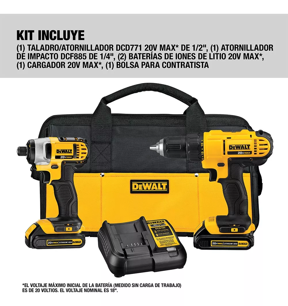 Tercera imagen para búsqueda de taladro inalambrico dewalt