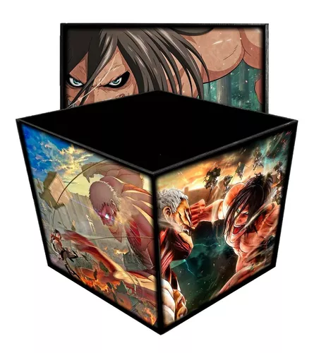 Ataque Dos Titãs Caixa Box Madeira Grande Para Coleção Anime