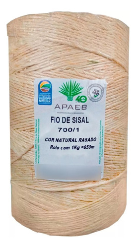 Barbante De Sisal Natural Rolo 650mts Decoração Artesanato