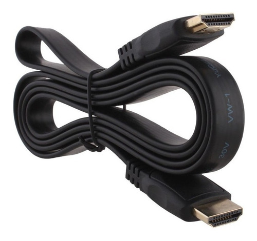 Imagen 1 de 4 de Cable Hdmi Chato Plano Cinta Full-hd 4k 1080p 10 Metros Mts®