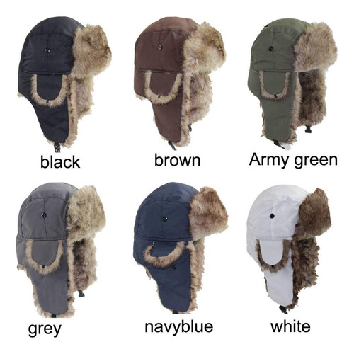 Gorro Aswer Trapper Warm Russian Para Esquí Invierno Color Talle Diseño De La Tela