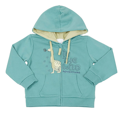 Polerón Bebe  Zipper Verde Corona