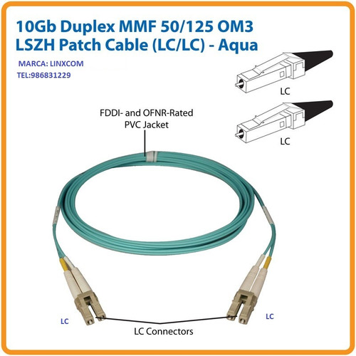 Fibra Optica - Patch Cord. Lc -lc Om3. De 3 Mts