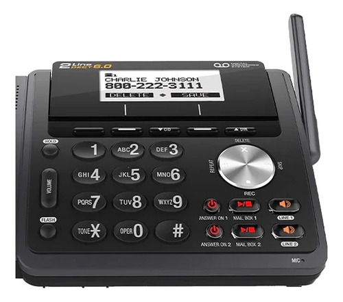 Teléfono Inalámbrico At&t Tl88102bk Dect 6.0 De 2 Líneas Con