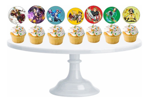  Siete Pecados Capitales Cupcake Toppers  Para Muffins X10