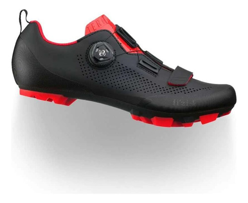 Zapatilla Ciclismo Mtb Fizik X5 Terra Negro/rojo