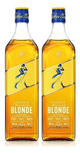 Kit Whisky Johnnie Walker Blonde Scotch 750ml 2 Unidades