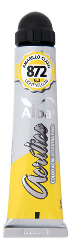 Acrilico Profesional Alba Pomo 60ml Amarillo Claro 872