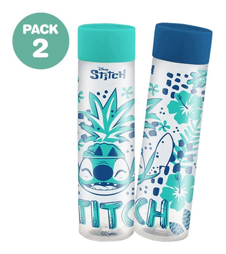 Imagen 1 de 4 de 2 Botella Infantil Niños Agua Disney Original Lilo Y Stitch