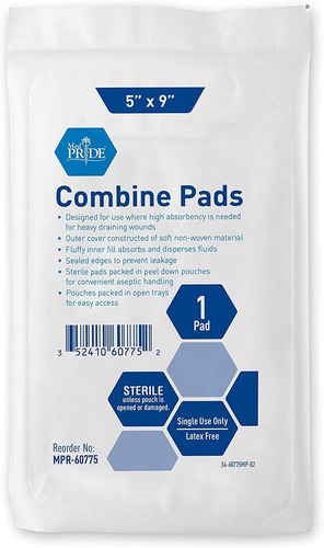 Medpride Sterile Abdominal- Abd Combine Pads| 40-pack, 5 X 9