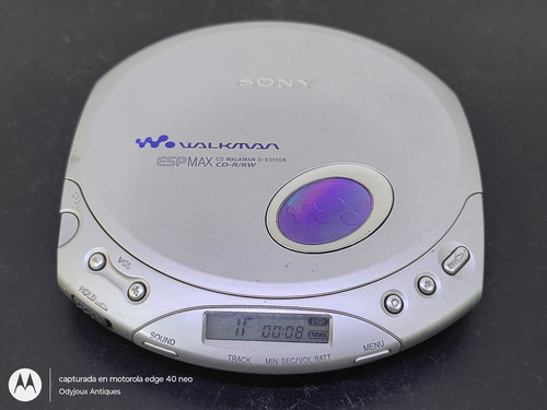 Discman Sony Walkman D-e351sr Portable Cd Player Funcionando Gris (Usado)