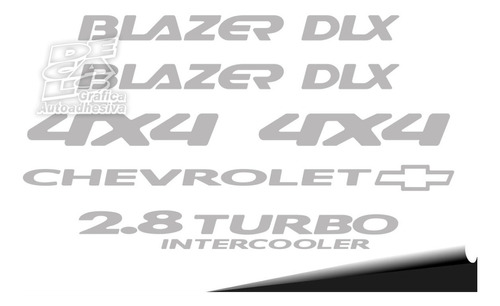 Calcos Chevrolet Blazer Dlx 2.8 Tiurbo Intercooler 4x4 Kit