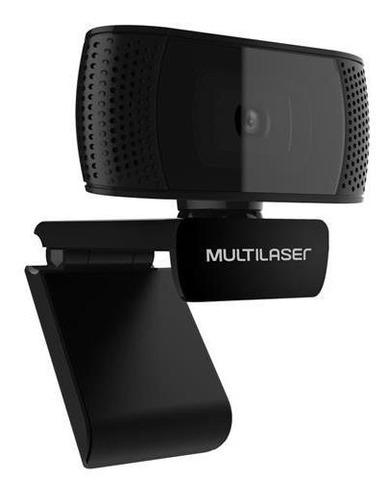Imagem 1 de 6 de Webcam Full Hd 1080p 4k Microfone Usb Preto Multilaser Wc050