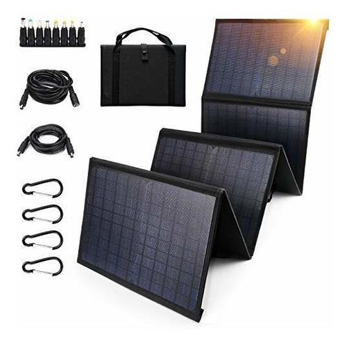 Panel Solar Plegable Keshoyal 60 W Con Usb De 5v Y 18v