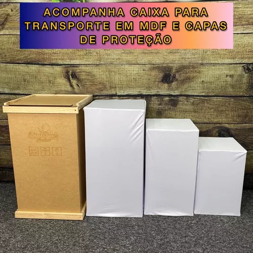 Cubo de Acrílico Tam G - 80 cm de altura x 37 cm comprimento