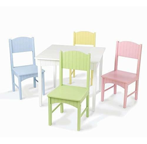 Mesa Y 4 Sillas Color Pastel Kidkraft Nantucket