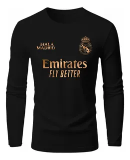 Playera Deportiva Manga Larga Real Madrid Todas Las Tallas