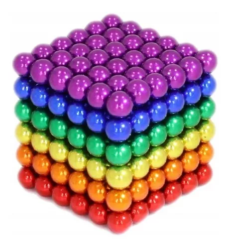 216 unids/set 3mm bolas magnéticas cubo esfera fluorescente cuentas bloques  juguetes de construcción