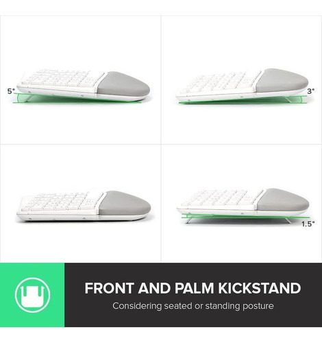 Delux Teclado Ergonômico Bluetooth Sem Fio, 107 Teclas