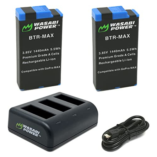 Batería De Repuesto Gopro Max (paquete De 2) Y Cargado...