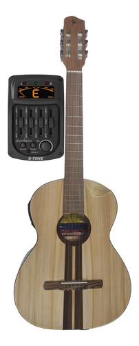 Guitarra Tapa Pino Boquilla Incrustada Microfono Afinador